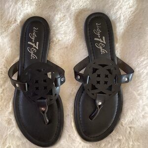New Black Sandals 7.5
